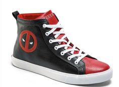 Find Official Marvel Mens Deadpool Hi Top Sneaker Size 9 Faux Leather on eBay in the category Clothing, Shoes & Accessories>Men>Men's Shoes>Casual Shoes. Deadpool Clothes, Deadpool Symbol, Marvel Outfits, Shoes Disney, Mens High Top Shoes, Dead Pool, Colorful Sneakers, Think Geek, Socks Sneakers