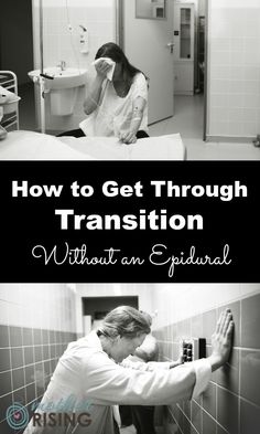 two pictures with the words how to get through transition without an epipureal