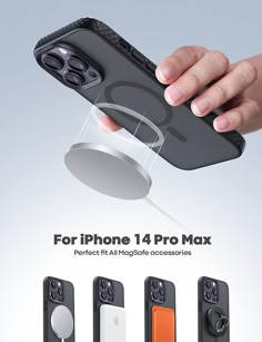 an advertisement for the iphone 11 pro max phone case with multiple colors and options to choose from