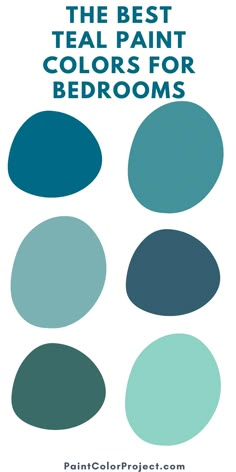 the best teal paint colors for bedroom walls and floors in shades of blue, green,