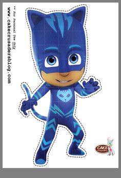 a paper cut out of the character pj masks