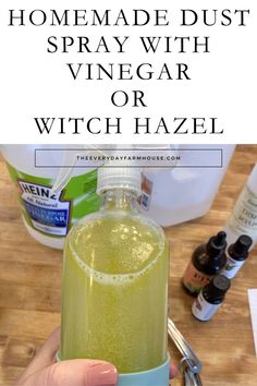 homemade dust spray with vinegar or witch hazel