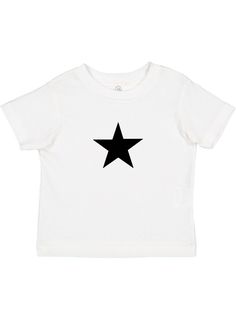 White Shirts With Designs, Star Tee Shirt, White And Black Graphic Tee, White T Shirt Print Ideas, White Shirts Aesthetic, Black And White Tshirt Designs, Graphic T-shirts, Black And White Aesthetic Outfit, Graphic Tee Ideas