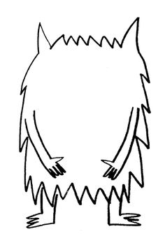 a drawing of an animal with sharp teeth