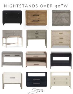 the night stands over 30's with different styles and colors