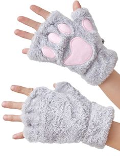 PRICES MAY VARY. Experience the comfort and warmth of these OTPEH Cat Paws Gloves, made with soft and furry material that feels incredibly cozy on your hands. Unique Design: These fingerless gloves feature cute bear paw prints, adding a playful and adorable touch to your outfit. Versatile Usage: Whether you're cosplaying, attending a costume party, or simply want to add an extra flair to your everyday look, these gloves are perfect for all occasions. Easy to Wear: The fingerless design allows fo Cat Paws Gloves, Cat Paw Socks, Paws Gloves, Paws Socks, Bear Paw Print, Paw Gloves, Gloves Fingerless, Cold Weather Gloves, Paw Design