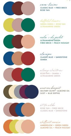 the color scheme for different shades of paint