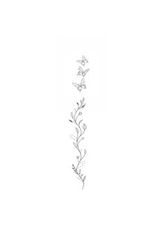 a black and white drawing of flowers on a white background