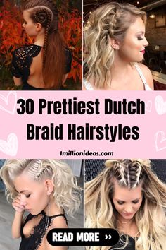 Hair trends change every season, but one thing always remains stable: braids. Braided hairstyles are versatile. They can fit any event and… Dutch Braid Styles, Scalp Braids, Dutch Braid Hairstyles, Hairstyle Examples, Curly Braids, Volleyball Hairstyles For Curly Hair, Cool Braid Hairstyles, Ribbon Hairstyle