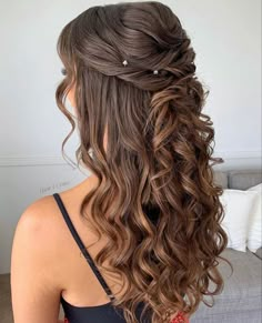 Hairstyles Trendy, Ball Hairstyles, Quince Hairstyles, Long Hair Wedding Styles, Hoco Hair Ideas