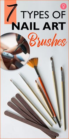 How To Use Nail Brushes, Fan Brush Nail Art, Nail Art Brushes How To Use, Nail Tools How To Use, Fan Brush Nails, Nail Notes, Brushes And Their Uses, Different Types Of Nail Art, Nail Art Beginners