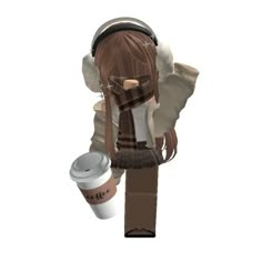 a woman with headphones is holding a coffee cup