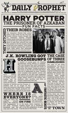 the harry potters newspaper article is shown in black and white