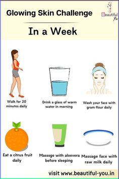 Glowing Skin Challenge, Skin Challenge, Clear Healthy Skin, Natural Skin Care Remedies, Natural Face Skin Care, Natural Glowing Skin, Good Skin Tips, Beauty Tips For Glowing Skin, Healthy Skin Tips