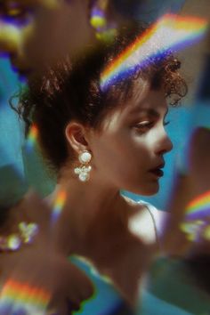 Lens & Prism Photo Effects Collection by Pixelbuddha Studio Light Prism Photography, Refracted Light Photography, Reflective Photography Ideas, Rainbow Light Photoshoot, Prism Lens Photography, Fragments Of Light, Water Reflection Photoshoot, Prismatic Portraits