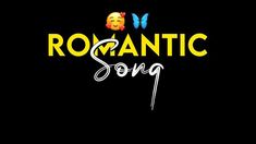 the logo for romantic song with butterflies