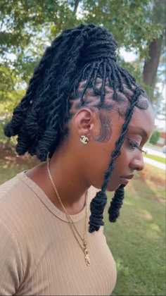 Barbie ponytail soft locs Barbie Ponytail With Soft Locs, Soft Locs Barbie Ponytail With Swoop, Soft Loc Ponytail Styles, Loc Knot Hairstyles, Barbie Loc Knot Ponytail, Loc Knot Ponytail Styles, Soft Locs With Knots At The End, Soft Locs Hairstyles Ideas Ponytail, Loc Styles For Back To School