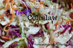 coleslaw salad with carrots and cabbage in a bowl