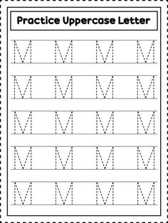 practice uppercase letter worksheet for preschool and pre - k students to practice their handwriting