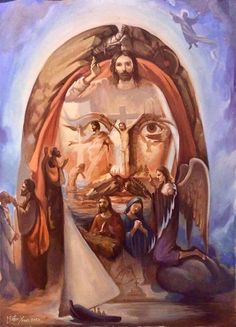 Optical Illusion Paintings, Illusion Paintings, Bible Artwork, Optical Illusion Drawing, Christian Graphics, Mexican Culture Art, Jesus Drawings, Jesus Christ Painting, Pictures Of Christ