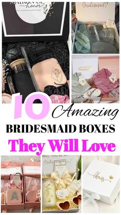 Explore a curated selection of 10 innovative bridesmaid proposal box ideas that will surely charm your bridesmaids. Show your appreciation to your besties with personalized gifts and pampering essentials. Let these unique and thoughtful proposals express how much their support means to you as you ask them to be by your side on your special day. Anticipate delightful reactions from your squad as they say 'Yes!' in style to being a part of this significant occasion in a memorable way. Sister In Law Bridesmaid Proposal Ideas, Bridesmaid Proposal Box Ideas, Proposal Box Ideas, Celebrating Friendship, Satin Pjs, Proposal Boxes, Bridesmaid Gifts Unique, Bridesmaid Boxes, Personalized Jewelry Box