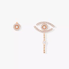 Messika Earrings, Earring Jacket, Diamond Earrings For Women, Types Of Eyes, Studded Jacket, Earring Jackets, Earrings Ear, Gold Diamond Earrings, Eye Earrings