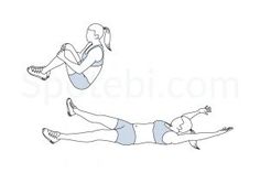 a woman is doing an exercise on the floor