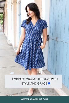 Stay chic and comfy this fall in our Stratus Cotton Wrap Dress. This blue and white beauty is a must-have for a chic and sustainable look. 🌟 Discover more at Passion Lilie. 💙 #PassionLilie #SustainableFashion #WrapDress" Winter Skies, Cotton Wrap Dress, Ikat Dress, Fair Trade Clothing, Travel Dress, Organic Cotton Clothing, Dresses Xxl, Cotton Clothing, Ikat Fabric