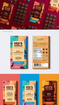 Chocolate packaging design Chocolate Bar Wrapper Design, Packaging Design Food, Product Packaging Design, Chocolate Pack