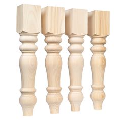 PRICES MAY VARY. Add an elegant look to any table or desk with our handcrafted, natural legs. Unfinished for you to stain or paint to match any table, desk, or work surface. The natural wood grain and pine knots create a classic rustic farmhouse look for modern tables. Blend styles and designs with these classic legs. Dimension: 3.5” x 29"   Are you a fan of DIY projects? These handcrafted turned wooden table legs are the perfect solution!  Our chunky farmhouse table legs are made with the highe Farmhouse Table Legs, Pine Dining Table, Bench Legs, Metal Table Legs, Farmhouse Dining Table, Dining Table Legs, Wooden Dining Tables, Farmhouse Dining, Furniture Legs