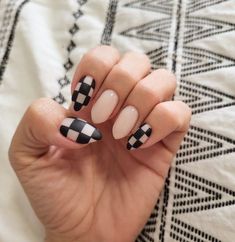 Checkered Nails, Western Nails, Get Nails, Funky Nails, Fancy Nails, Chic Nails, Short Acrylic Nails, Cute Acrylic Nails, Acrylic Nail Designs