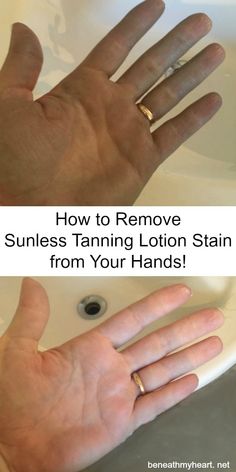 How to Remove Tanning Lotion Stain from your Hands! - Beneath My Heart Removing Self Tanner From Hands, How To Get Fake Tan Off, Remove Self Tanner From Hands, Self Tanner Remover Diy, How To Remove Spray Tan From Hands, How To Remove Self Tanner From Skin, How To Remove Fake Tan, How To Get Self Tanner Off Hands, How To Get Spray Tan Off Hands