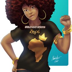 Illumistrations on Storenvy Black Empowerment, Black Arts, Natural Hair Art, Nappy Hair, Black Artwork, Black Love Art, Black Art Pictures, Afro Art, Magic Art