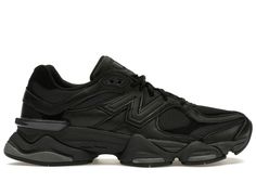 New Balance 9060 Triple Black Leather All Black New Balance, Converse X Cdg, Jordan 1 Green, Black New Balance, Cdg Play, Sneakers New Balance, New Balance 9060, Clothing Pieces, Balance Sneakers