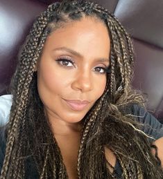 Sanna Lathan, Basic Braids, Zoe Kravitz Braids, Black Superstars, Sanaa Lathan, Vacation Hairstyles, Faux Locs Hairstyles, Fresh Beauty