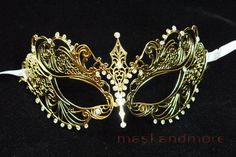 Gold Laser Cut Venetian Masquerade Costume Fancy Dress Crystals Prom Mask Ladies Venetian Costume, Gold Laser Cut, Masquerade Wedding, Venetian Masquerade Masks, Venetian Carnival Masks, Metal Mask, Ball Mask, Venetian Masquerade, Mask Masquerade