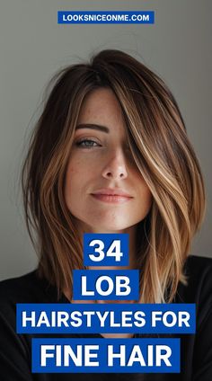 34 Lob Hairstyles for Fine Hair: Stylish and Voluminous Ideas | LooksNiceOnMe Medium Length Hair For Thinning Hair, Lobs For Thinning Hair, Choppy Long Bob Hairstyles For Fine Hair, Trendy Haircuts For Fine Hair, Lob Ideas, Haircuts Over 40 Fine Hair, Shoulder Length Hair Lob, Fine Hair Lob Shoulder Length, A Line Haircut With Layers Medium