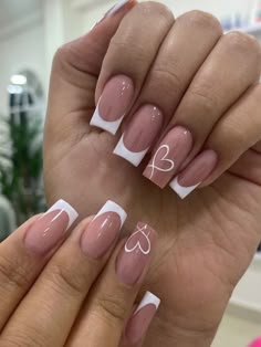 Multicolor  Collar   Geometric Color Nails Embellished   Nail,Hand & Foot Care Holiday Acrylic Nails, Graduation Nails, French Tip Nail Designs, Cute Simple Nails, White Nail