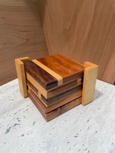 several pieces of wood stacked on top of each other