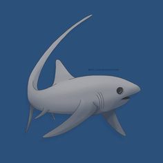 a drawing of a shark with an odd look on it's face