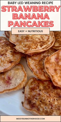 baby led weaning recipe strawberry banana pancakes easy and nutritious for babies