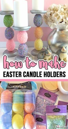 how to make easter candle holders