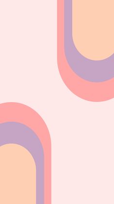 an abstract pink and purple wallpaper with curved shapes on the left side, in pastel shades