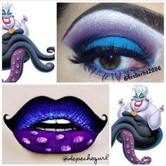 ursula. The lips Fantasy Make-up, Character Makeup, Lipstick Art, Crazy Eyes