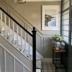 the stairs in this house have been painted white