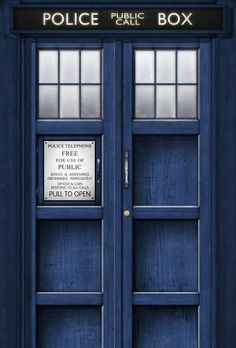 the tardish police box is shown in this image