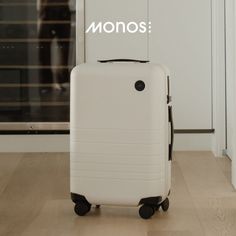 Description
With its award-winning design and solid build, the Monos Carry-On suitcase is the perfect travel companion. This carry-on luggage size is designed to fit in the overhead bin of almost any flight, anywhere in the world.
Outfitted with a high-quality polycarbonate shell, the Carry-On is dent-resistant, impact-friendly and virtually unbreakable. It features an ultra-sturdy telescopic handle, TSA-approved lock, whisper-quiet wheels, vegan leather details, and all-premium materials. When Carryon Luggage, Travel Necessities, Best Carry On Luggage, Luggage Sizes, Leather Luggage Tags, Carry On Suitcase, Shoe Bags, Suitcase Traveling, Leather Luggage