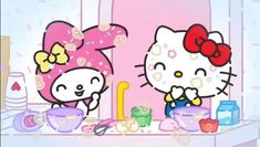 Kuromi Pfp Icon, Hello Kitty And Friends Wallpaper, May Melody, My Melody And Hello Kitty, Melody And Hello Kitty, Hello Kitty And My Melody, Kuromi Pfp, Sanrio Stickers, How Old Am I