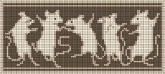 a cross stitch pattern with the words love and two horses