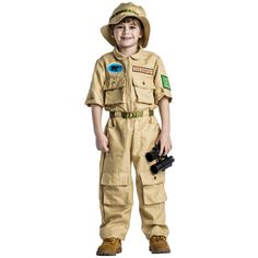 See passion in kids as they become the best zookeeper out there! Lions, tigers, monkeys, they’ll love him! NO WRONG TIME TO CARE FOR THOSE ANIMALS: Great for pretend play, dress up, and roleplay as a dinosaur hunter, paleontologist, archeologist, zookeeper park ranger, or fishing! ADDITIONAL FEATURES: Made with 100% polyester. very durable: resistant to most chemicals, stretching and shrinking, wrinkle resistant, and abrasion-resistant. Polyester is hydrophobic resulting in quick drying. Easy wa Zoo Keeper Costume, Zookeeper Costume, Dinosaur Hunter, America Dress, Zoo Keeper, Costume For Kids, Colorful Jumpsuit, Shop Dress, Toddler Costumes